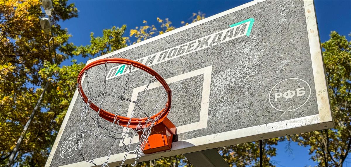 Ленинский парк — с новой баскетбольной корзиной